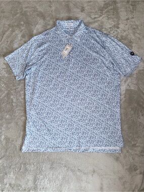 NWT Peter Millar Summer Comfort Crown Sport Golf Polo Men’s XL Cocktail Print